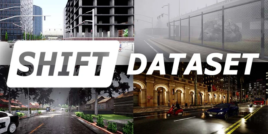 SHIFT synthetic driving scenes under changing weather, daylight, and road conditions.